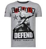 Local Fanatic Loyalty Marilyn - Strass T-shirt - Grau