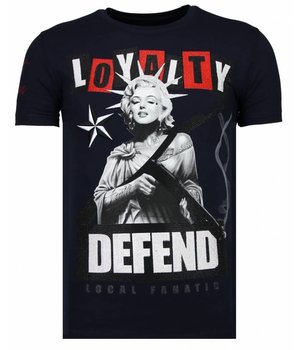Local Fanatic Loyalty Marilyn - Strass T-shirt - Blau