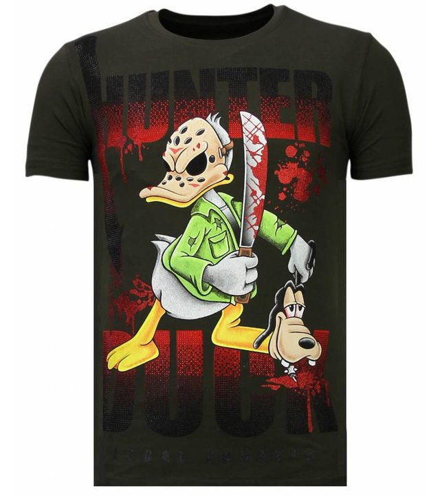 Local Fanatic Hunter Duck - Strass T-shirt - Grün