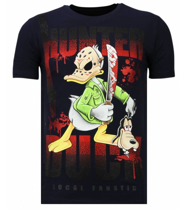 Local Fanatic Hunter Duck - Strass T-shirt - Blau