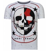 Local Fanatic God Of War - Strass T-shirt - Weiß