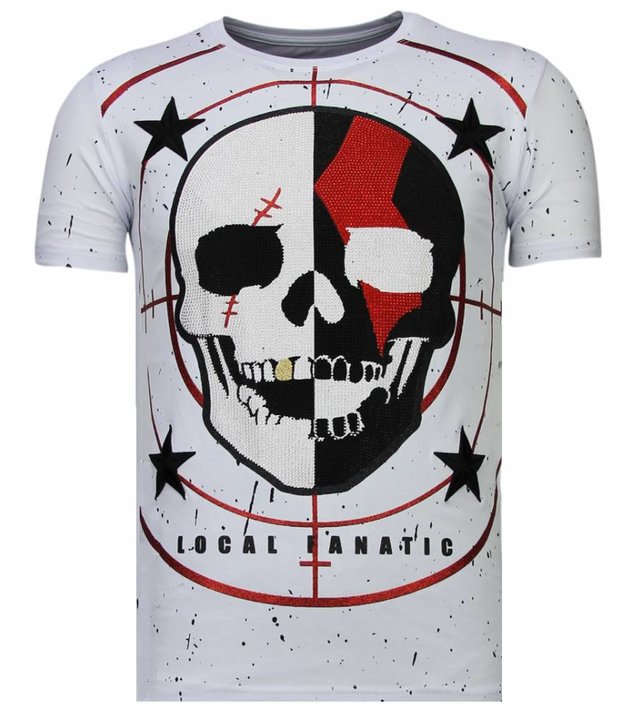 Local Fanatic God Of War - Strass T-shirt - Weiß
