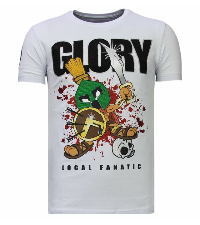 Local Fanatic Glory Martial - Strass T-shirt - Weiß