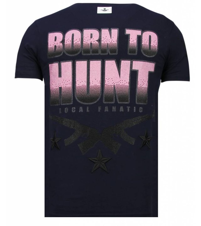 Local Fanatic Milf Hunter - Strass T-shirt - Blau