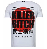 Local Fanatic Killer Bitch - Strass T-shirt - Weiß