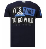 Local Fanatic Monster Party - Strass T-shirt - Blau Local Fanatic Monster Party - Strass T-shirt - Blau
