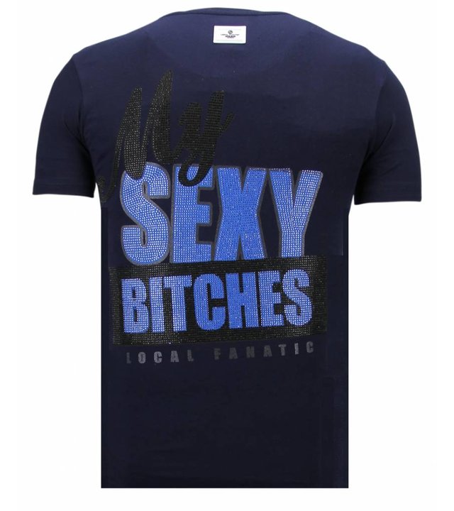 Local Fanatic Bad Girls Do It Better - Strass T-shirt - Blau