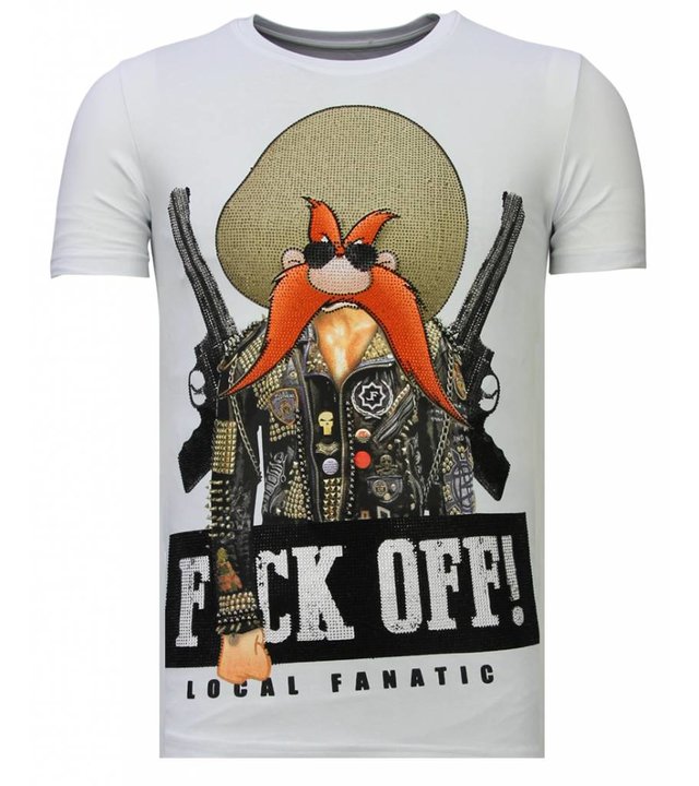 Local Fanatic Bandit Chief - Strass T-shirt - Weiß