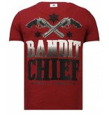 Local Fanatic Bandit Chief - Strass T-shirt - Bordeaux