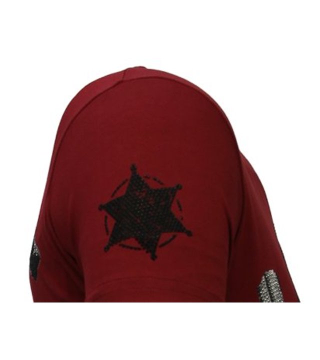 Local Fanatic Bandit Chief - Strass T-shirt - Bordeaux