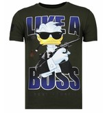 Local Fanatic Like A Boss - Strass T-shirt - Grün Local Fanatic Like A Boss - Strass T-shirt - Grün