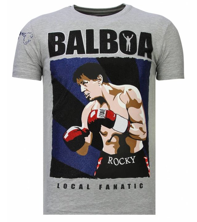 Local Fanatic Balboa - Strass T-shirt - Grau