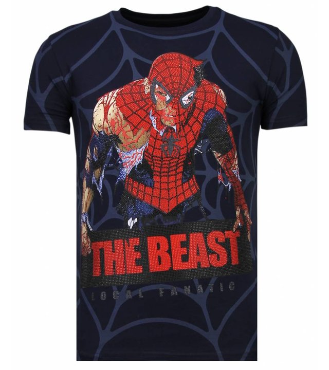 Local Fanatic The Beast Spider - Strass T-shirt - Blau