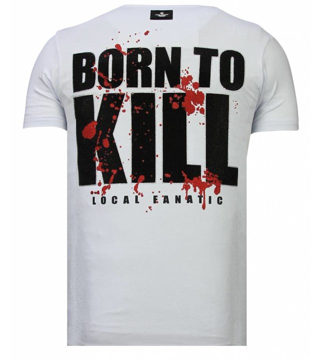Local Fanatic Killer Bunny - Strass T-shirt - Weiß