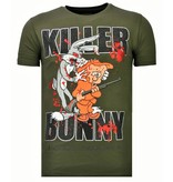 Local Fanatic Killer Bunny - Strass T-shirt - Grün