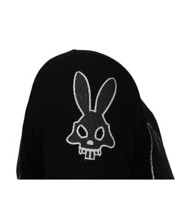 Local Fanatic Killer Bunny - Strass T-shirt - Schwarz