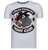 Local Fanatic Fight Club Spike - Strass T-shirt - Weiß