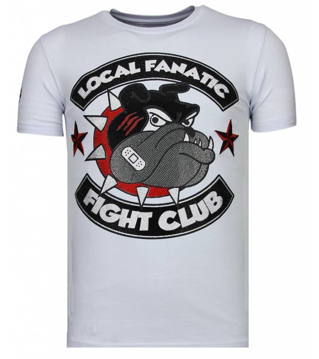 Local Fanatic Fight Club Spike - Strass T-shirt - Weiß