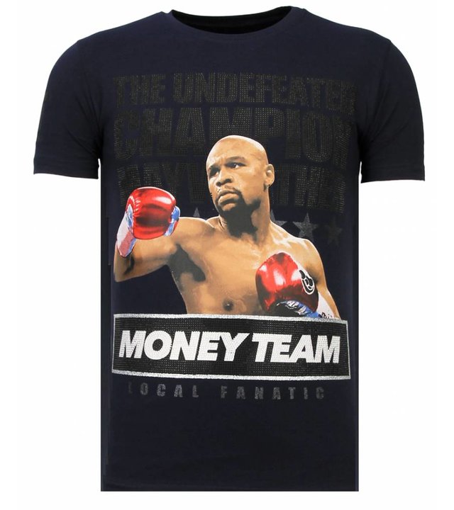 Local Fanatic Money Team Champ - Strass T-shirt - Blau