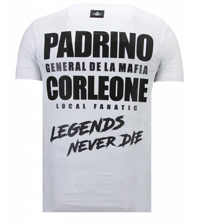 Local Fanatic The Don Skull - Strass T-shirt - Weiß