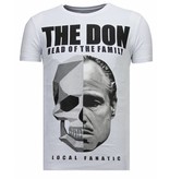 Local Fanatic The Don Skull - Strass T-shirt - Weiß