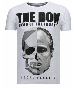 Local Fanatic The Don Skull - Strass T-shirt - Weiß