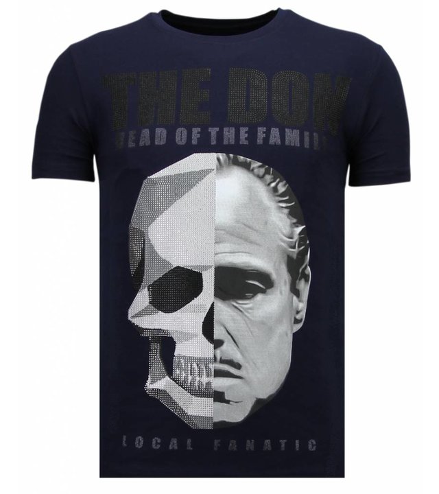 Local Fanatic The Don Skull - Strass T-shirt - Blau