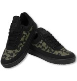 Cash Money Herren Schuhe - Herren Sneaker Low Case - Armee Khaki Schwarz