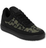 Cash Money Herren Schuhe - Herren Sneaker Low Case - Armee Khaki Schwarz