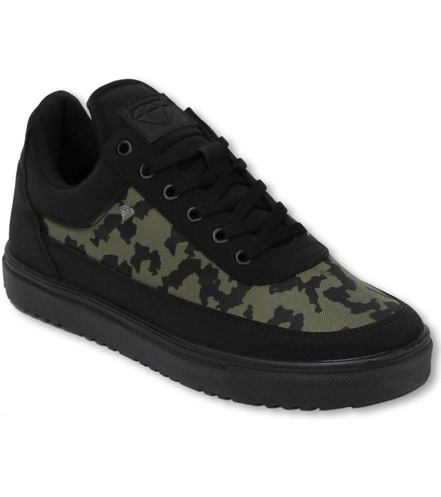 Cash Money Herren Schuhe - Herren Sneaker Low Case - Armee Khaki Schwarz
