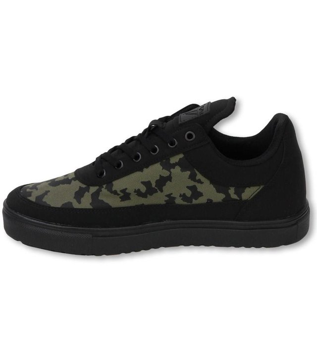 Cash Money Herren Schuhe - Herren Sneaker Low Case - Armee Khaki Schwarz