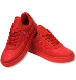 Cash Money Herren Schuhe - Herren Sneaker Low Camouflage Side - Case Army Full Red