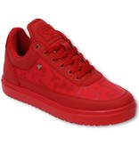 Cash Money Herren Schuhe - Herren Sneaker Low Camouflage Side - Case Army Full Red