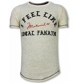 Local Fanatic Longfit T-Shirt - Ich fühle mich wie Muhammad - Beige