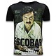 Escobar King Of Cocaine - Digital Strass T-shirt - Schwarz
