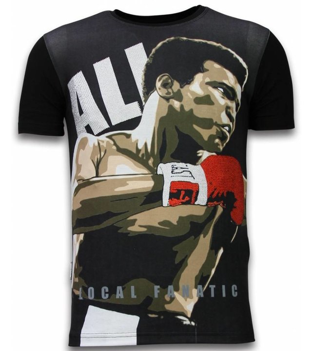 Local Fanatic Muhammad Ali - Digital Strass T-shirt - Schwarz