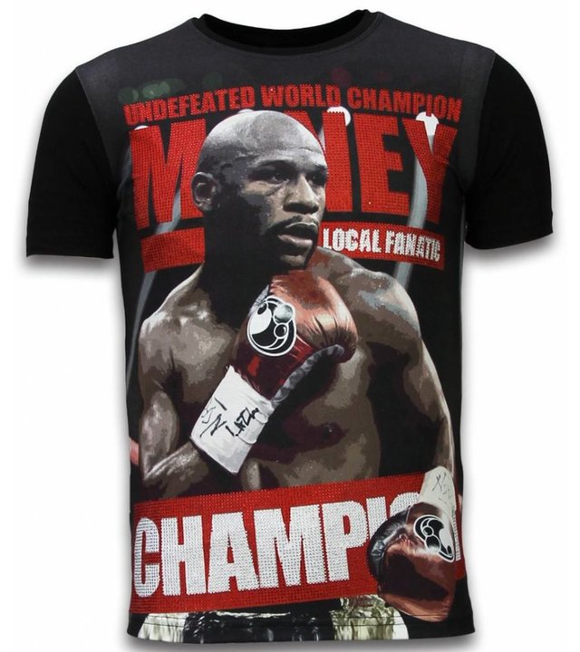 Local Fanatic Money Champion - Digital Strass T-shirt - Schwarz