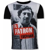 Local Fanatic El Patron Escobar - Digital Strass T-shirt - Schwarz Local Fanatic El Patron Escobar - Digital Strass T-shirt - Schwarz
