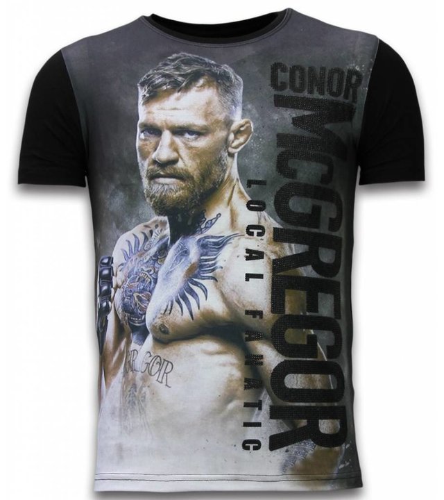 Local Fanatic Conor McGregor Fighter - Digital Strass T-shirt - Schwarz