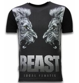 Local Fanatic Beast - Digital Strass T-shirt - Schwarz