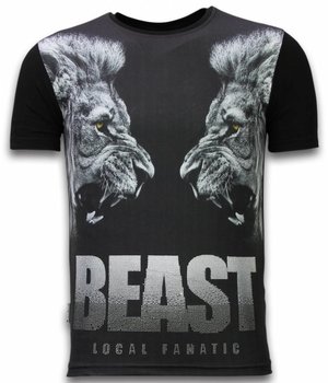 Local Fanatic Beast - Digital Strass T-shirt - Schwarz