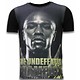 The Undefeated Champion  - Digital Strass T-shirt - Schwarz