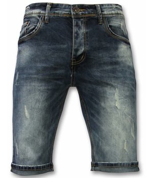 Black Ace Jeans Bermuda Herren - Kurze Jeans Herren - Blau