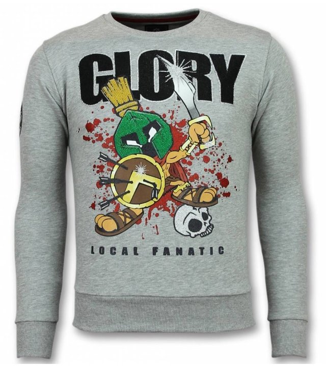 Local Fanatic Glory Pullover - Marvin the Martian Pullover Männer - Grau