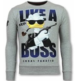 Local Fanatic 007 Pullover - James Bond Pullover Männer - Grau