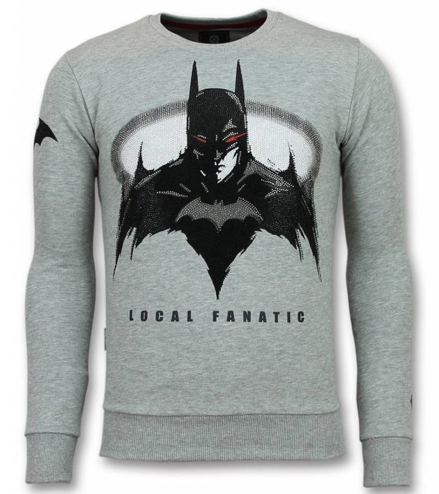 Local Fanatic Batman Pullover - Männer Pullover - Grau