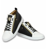 Cash Money Herren Schuhe - Herren Sneaker Bee Black White Gold - CMS 98 - Schwarz / Weiß