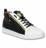 Cash Money Herren Schuhe - Herren Sneaker Bee Black White Gold - CMS 98 - Schwarz / Weiß