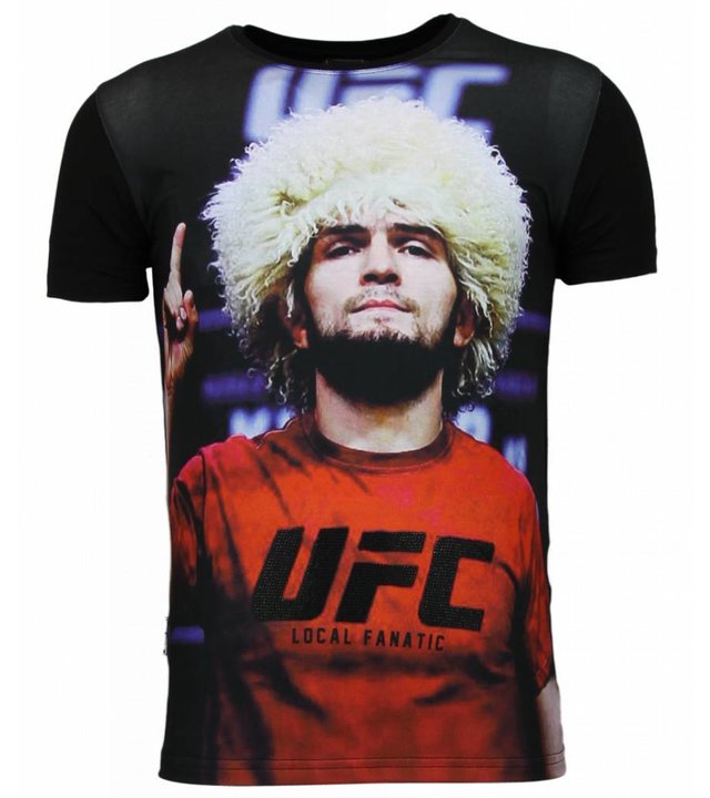 Local Fanatic UFC Campion - Khabib Nurmagomedov T-Shirt - Schwarz