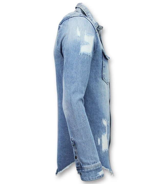 Lange jeans Bluse | Denim Shirt Herren | - Styleitaly.de